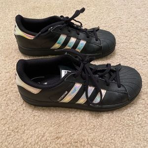 adidas superstar black holographic